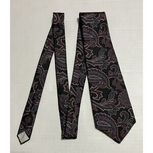 Vintage Mens Oscar de la Renta Couture Neck Tie Neckwear Paisley Multicolor